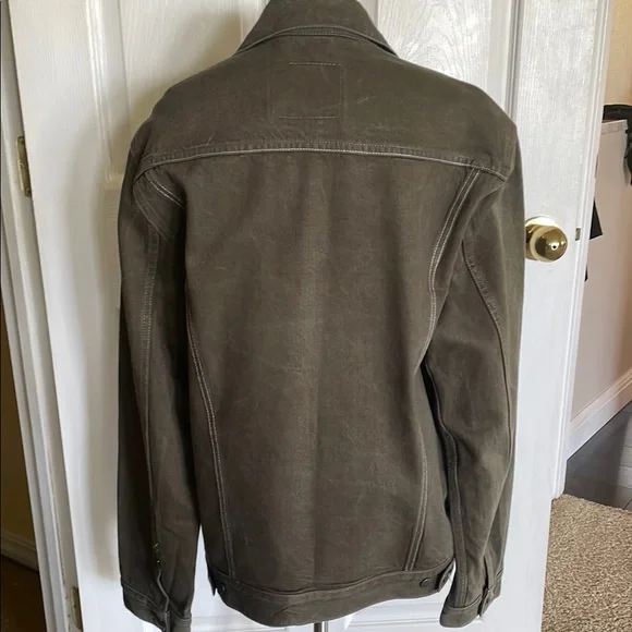 Levi's Khaki Green Denim Jacket - Picture 2 of 4